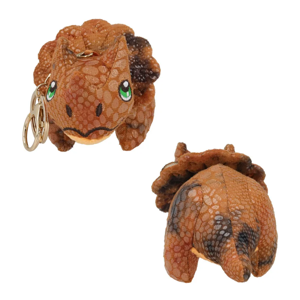 Triceratops Plush Keychain