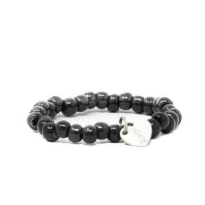 TUXEDO BLACK Glazed Mission Bracelet