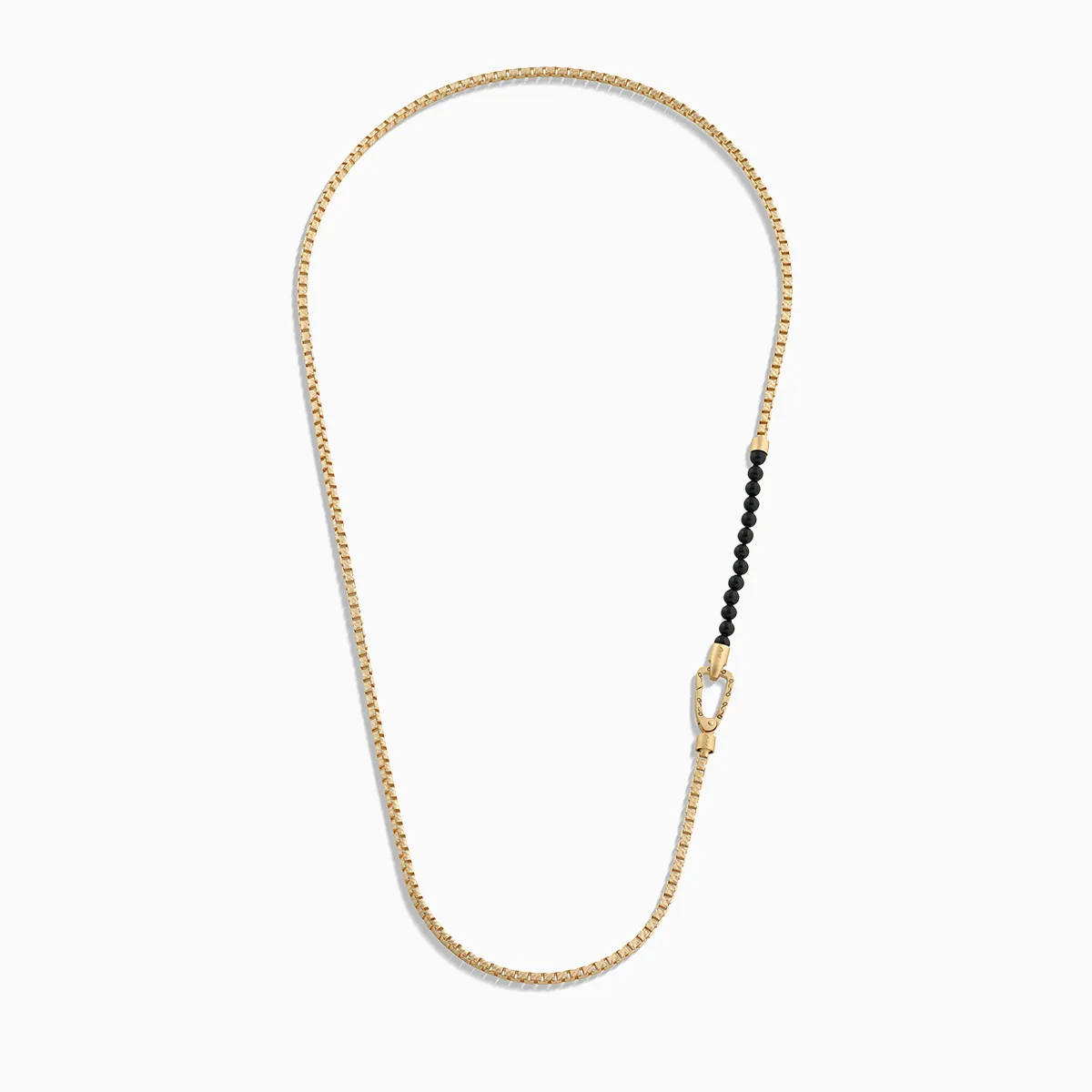 Ulysses 4mm Onyx Bead Chain Necklace