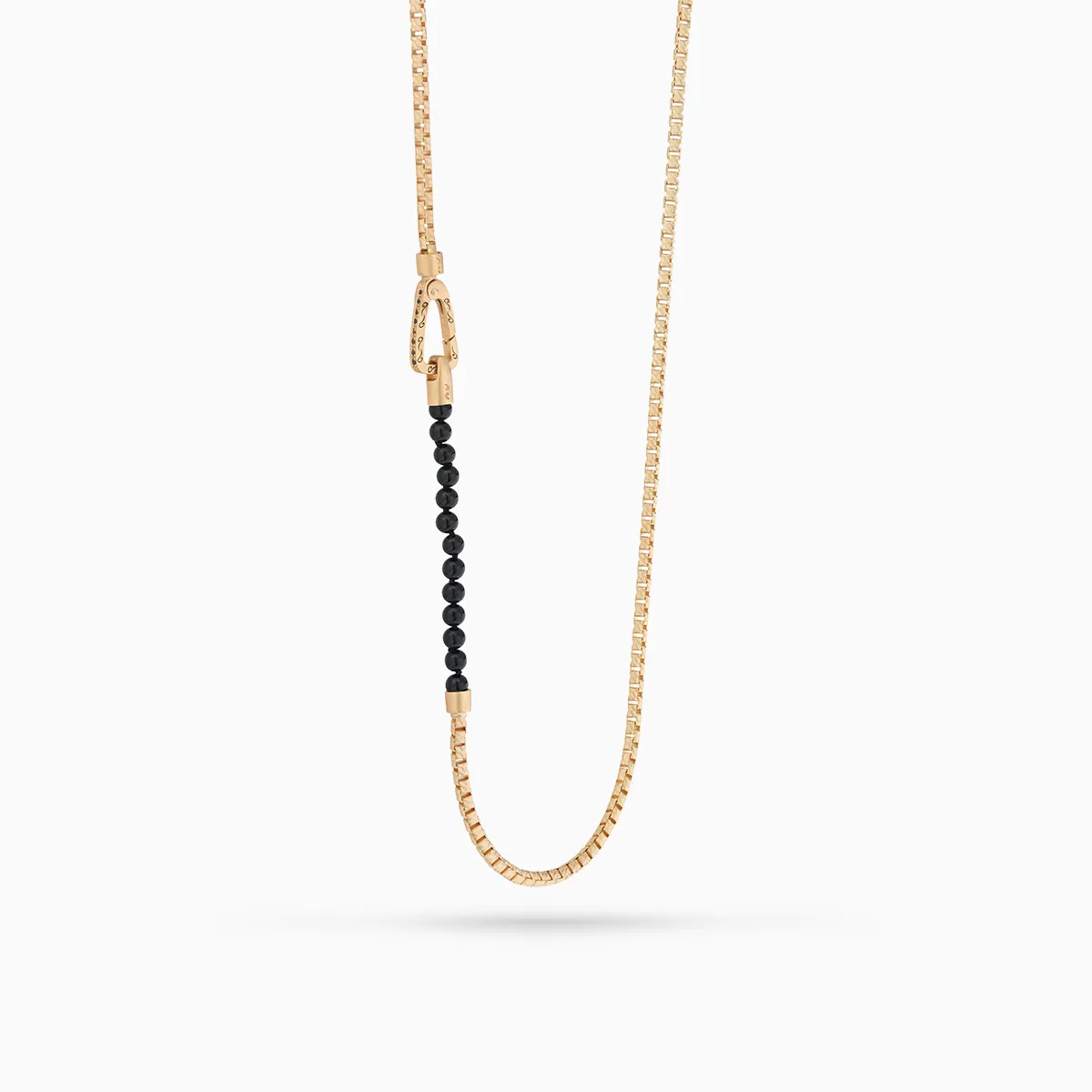 Ulysses 4mm Onyx Bead Chain Necklace