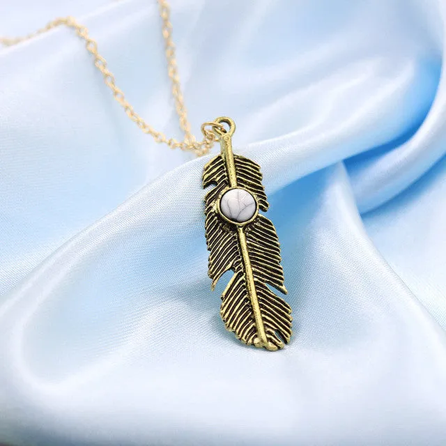 Vintage Necklaces Women Owl Feather Heart Butterfly Cat Pendant Necklace Antique Collares Fashion Jewelry Bijoux One Direction