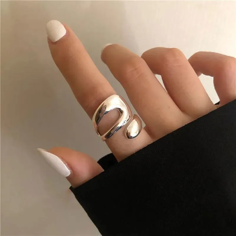 Vintage Silver Adjustable Branch Rings: Stylish Party Jewelry Piece