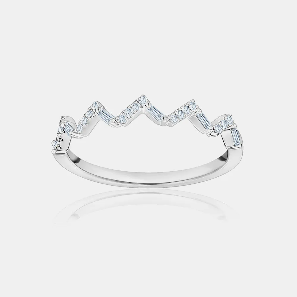 Zig Zag Diamond Ring