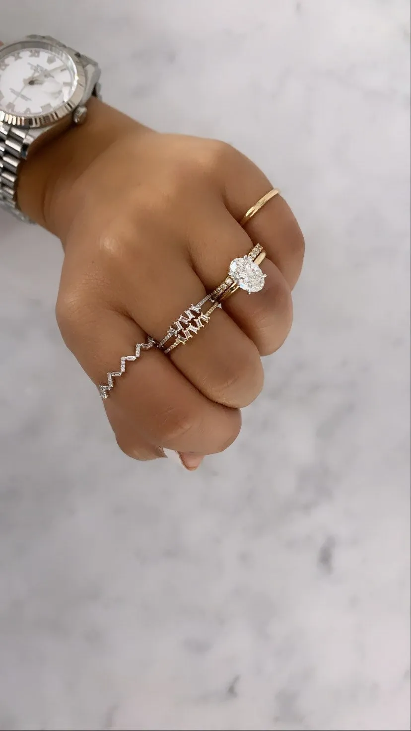 Zig Zag Diamond Ring