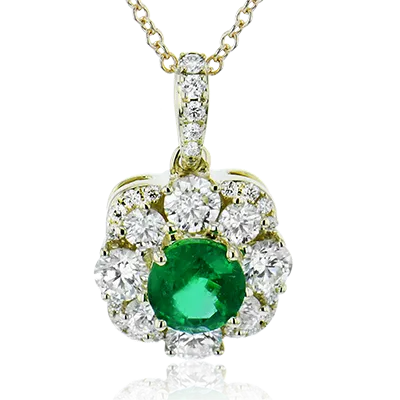 ZP901-Y Color Pendant in 14k Gold with Diamonds