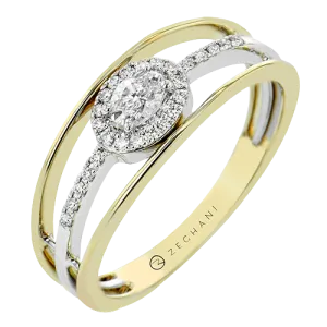 ZR2220 Right Hand Ring in 14k Gold with Diamonds